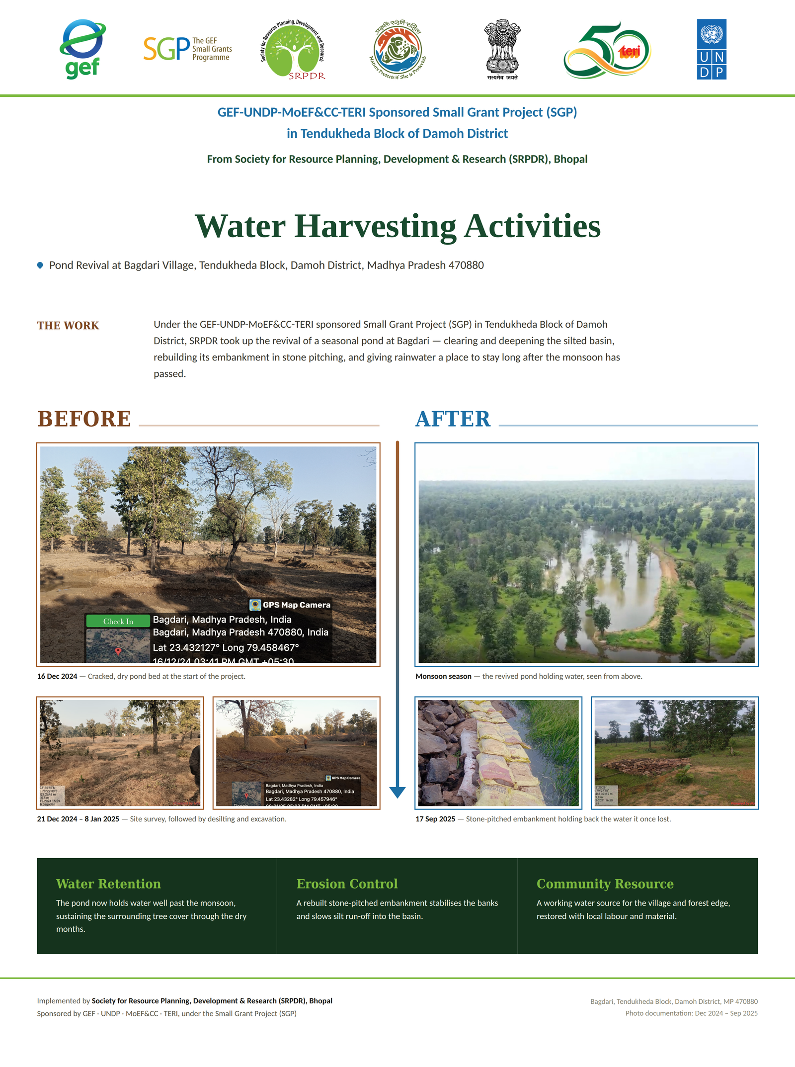 Community-Led Water Conservation for Sustainable Livelihoods and Climate Resilience